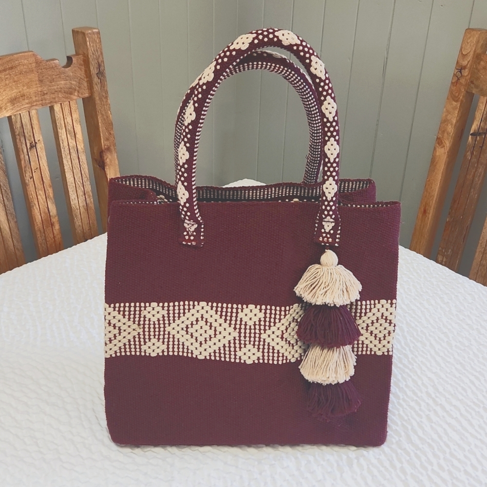 Handbag/ Purse NWOT Loom Woven 100 Cotton and Hand Dyed